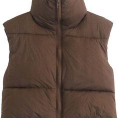 - Gihuo Womens Cropped Puffer Vest Winter Crop Vest Lightweight Sleeveless Warm Outerwear Puffer Jacket Padded Gilet Large Coffee Winter Warm Outfits, Women Waistcoat, Chaleco Casual, Sleeveless Puffer, Woman Vest, Sleeveless Coat, Cropped Puffer Jacket, Puffy Vest, Winter Vest