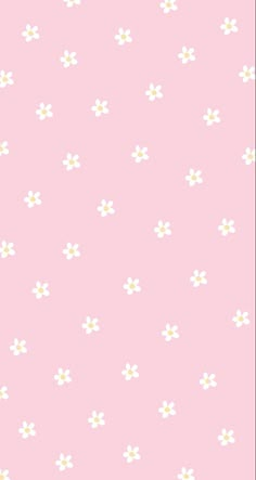 a pink background with small white flowers on the bottom right corner, and light pink in the middle