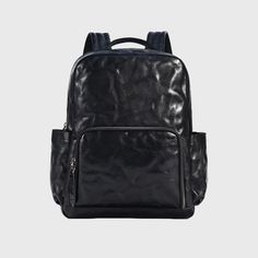 Whether you're on your way to the office, participating in business meetings, or setting off for a weekend getaway, this leather backpack serves as the ideal companion for the modern man on the move. Its versatile design seamlessly transitions between professional settings and casual outings, ensuring that you make a stylish statement wherever you go. The leather construction not only adds a touch of sophistication but also guarantees durability for your on-the-go lifestyle. Equipped with ample storage space, it accommodates your work essentials during weekdays and seamlessly transitions to a reliable travel companion for your weekend escapades. The thoughtfully crafted details and modern aesthetic make it a go-to accessory, effortlessly blending functionality with a refined sense of style Classic Business Laptop Backpack, Modern Leather Backpack For On-the-go, Versatile Leather Backpack With Luggage Sleeve, Business Leather Backpack In Soft Leather, Business Leather Backpack With Soft Leather, Leather Laptop Bag For Business Trips, Leather Laptop Backpack For Business Trips, Leather Laptop Bag Backpack For Business Trips, Modern Leather Travel Backpack With Leather Lining