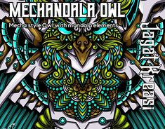 the cover art for mechanical owl's album, featuring an image of a bird with wings