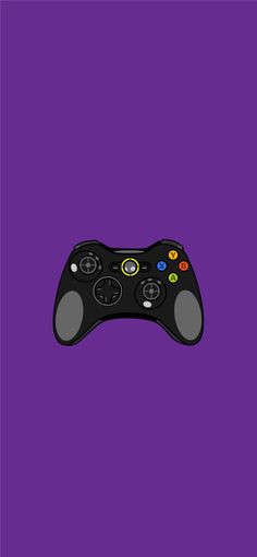 a video game controller on a purple background