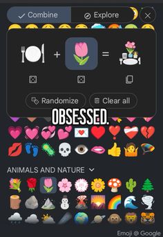 an iphone screen with the text,'randomized animals and nature '