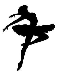 a black and white silhouette of a ballerina