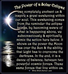 the power of a solar eclipse can completely enchant us and inspire a great waking within our soul