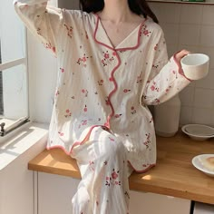 Comfy Home Clothes, Homewear Outfit, Women Nightwear Dresses, Cotton Pajama Set Women, Kawaii Swimsuit, Sleepwear Women Pajamas, Dark Academia Clothing