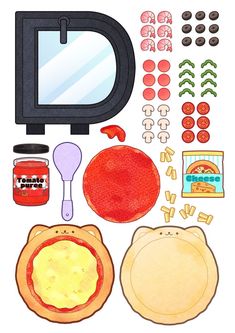 ￼ ￼ Buku Diy, Paper Toy Printable, Food Paper, Doll Template