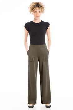 PRICES MAY VARY. MATERIAL & SIZE: Made of 65% rayon, 30% nylon, and 5% spandex, Max Studio's easy wide Ponte pants are crafted for comfort, durability, and stretch. These pants are available in a variety of sizes and colors. Follow Max Studio's sizing guide for more details. XS=US 0-2, S=US 4, M=US 6-8, L=US 10-12, XL=US 14-16. PANT FEATURES: Designed with an elastic waistband, these pants complement both slender and curvier figures. Featuring functional slanted pockets and a stylish wide leg de Become A Fashion Designer, Dressy Blouse, Fashion Institute, Ponte Pants, Simple Tees, Max Studio, Innovative Fashion, Professional Look, Trouser Pants