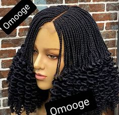 Made with a 2x4 lace closure Mid long length tips Curly tips Braids. Fast shipping Neatly and tightly done to make it last long. Wig Black Women, Curly Tips, Wig Braids, Bob Braids Hairstyles, Short Box Braids Hairstyles, Curly Crochet Hair Styles, Short Box Braids, Box Braid Wig, Small Braids