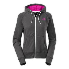 The North Face Lightweight Full-Zip Hoodie Women's Sporty Heather Hoodie With Drawstring, Heather Athleisure Hoodie, Heather Hooded Athleisure Hoodie, Heather Hooded Hoodie In Athleisure Style, Casual Pink Hoodie For Outdoor Activities, Sporty Heather Hoodie For Fall, Pink Hoodie With Drawstring For Outdoor Activities, Pink Hoodie For Outdoor Fall Activities, Casual Workout Hooded Jacket With Drawstring