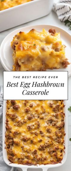 the best egg hashbrown casserole recipe ever is made with eggs and cheese