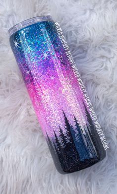 Starry Night Camping Tumbler | Personalized Tumbler Mountain Sunset Glitter Tumbler, Peekaboo Tumbler Cups Tutorial, Best Epoxy Resin For Tumblers, Sparkly Custom Tumblers, Classy Epoxy Tumblers, Epoxy Mica Tumbler, Epoxy Tumbler Designs, Tumbler Cup Designs, Cup Sayings