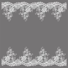 a white lace border on a gray background