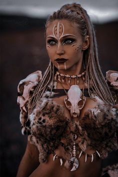 Warrior Makeup, Carnaval Make-up, Viking Makeup, Viking Warrior Woman, Halloween Fest, Viking Wedding