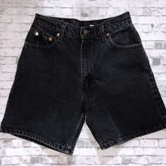 Pair these gorgeous shorts with a Bralette, a crossbody, a sleek ponytail and some pumps and babygirl, you just brought the 80s back with a modern twist Black Levi Shorts, Closet Redo, Harley Davidson Jacket, Black Levis, Sleek Ponytail, Levi Shorts, The 80s, Black Denim Shorts, Small Businesses