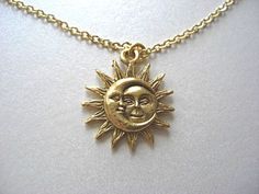 Sun And Moon Necklace, Engagement Ring Rose Gold, 24kt Gold, Sun And Moon, Moon Necklace, Jewelry Inspo, Pretty Jewellery