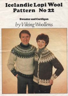 an old knitting pattern for sweaters and cardigans from the 1970's