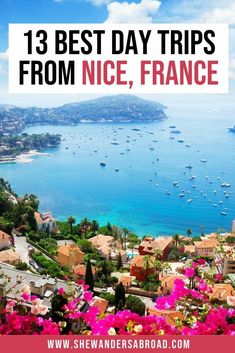 boats in the water with text overlay that reads 13 best day trips from nice, france