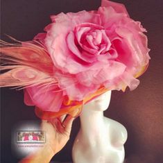 Wore This Hat To The Kentucky Derby Last Year. Got Lots Of Compliments On It! Feminine Pink Hat For Royal Ascot, Kentucky Derby Hat, Derby Hat, Derby Hats, Kentucky Derby, Orange Pink, Pink Orange, Color Orange, Kentucky