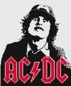 an old school style pixel art with the words ac / dc on it