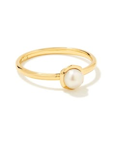 With its smooth hexagonal frame and gorgeous cultured freshwater pearl, the Davie Pearl 18k Gold Vermeil Band Ring in White Pearl is an instant classic. Pair it with other pearl pieces for a coordinated look or wear it with your favorite rings for an eclectic stack.,Metal18k Yellow Gold VermeilWhat is Vermeil?Vermeil (that’s pronounced ver-may) is a gold plating technique that dates back to the 19th century. While other jewelers plate over less durable metals, our vermeil starts with a Sterling Metallic Rings, Preppy Jewelry, Jewelry Accessories Ideas, Jewelry Lookbook, Demi Fine Jewelry, New Jewelry, Girly Jewelry, Jewelry Inspo, Favorite Rings