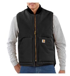 PRICES MAY VARY. Nylon lining quilted to arctic-weight-polyester insulation Brass center-front zipper with inside storm flap Two large lower-front pockets Drop tail Triple stitched main seams Back length: Large Regular: 28 inches; Large Tall: 30 inches Carhartt Vest, Collar Vest, Safety Clothing, Warm Dresses, Carhartt Mens, Diamond Quilt, Mens Big And Tall, Black Cotton, Vest Jacket