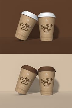 two coffee cups with the lids open and one empty, on top of each other