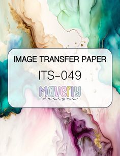 an abstract painting with the words image transferer paper it's - 049