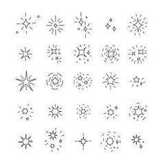 the different types of stars that are drawn by hand