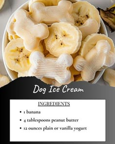 an ice cream recipe with bananas and other ingredients