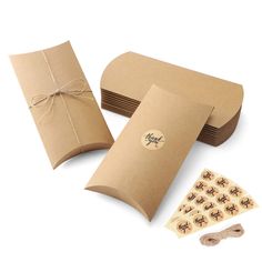 the package is wrapped in brown paper and tied up with twine to it's sides