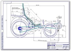 an image of a drawing of a bike with wheels and spokes on the front