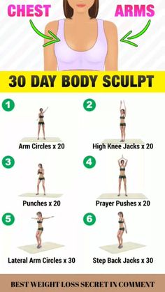 an info poster showing how to do the body sculpt in 30 minutes or less