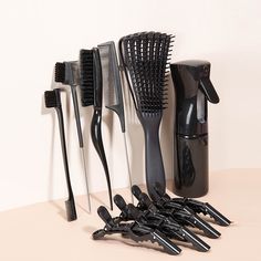 Detangling Brush 10 Pieces Hair Brush Set For Afro Curly Coily Long Hair Knots Detangler Easy To Curly Hair Tools, Hair Knots, Twist Box Braids, Face Steamer, Hair Brush Set, Electric Wine Opener, Fitness Gadgets, Hair Knot, Detangling Brush