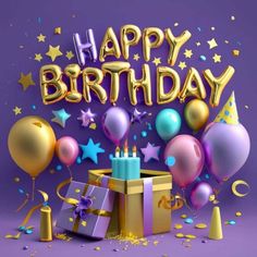 Happy Birthday 3d Images, Happy Birthday Hd Pic, Happy Birthday Purple Image, Happy Birthday Neon, Happy Birthday Full Hd Background, 1st Birthday Wishes, Happy Birthday Clip Art, Birthday Wishes Gif