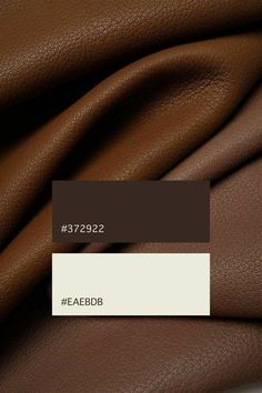 a brown leather color swatch with white and beige colors