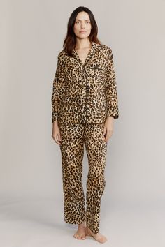 Katro - Broad Beach Leopard Time Of The Day, Cotton Pajamas, Beach Pants, Beach Shirt, Cotton Pyjamas, Pajama Shirt, Beach Shirts, Welt Pocket, Piping