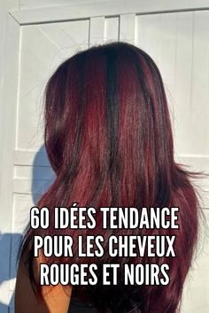 Vous voulez que vos cheveux aient de l'allure ? Faites-vous des mèches rouge bordeaux sur une base de couleur noire.
// Crédit photo : Instagram @ziggyshairla Ruby Noir Hair Color, Rouge Hair