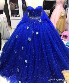 Catalogue:Royal+Blue+Quinceanera+Dress Venues:+Hall,Church,Beach+/+Destination,Garden+/+Outdoor Back+Details:+Lace+Up Season:+Spring,Summer,Winter,Fall Neckline:+Sweetheart Material:+Tulle Silhouette:+Ball+Gown Style:+Vintage,Chic,Beach Body+Shape:+Misses Sleeve+Length:+Puff+Sleeve Wais... Blue Princess Quinceanera Dress For Prom Season, Blue Tulle Dress For Sweet 16, Fitted Blue Quinceanera Dress For Sweet 16, Blue Princess Ball Gown With Sweetheart Neckline, Princess Style Blue Ball Gown With Sweetheart Neckline, Princess Blue Ball Gown With Sweetheart Neckline, Blue Quinceanera Dress With Sweetheart Neckline For Prom Season, Blue Sweetheart Neckline Dress For Sweet 16, Blue Fitted Ball Gown For Quinceanera