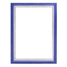 an empty blue frame on a white background