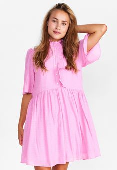 Nümph NURAMONA - Shirt dress - begonia pink Country Dresses, Pink Sale, Knit Shirt, New Arrival Dress, Ladies Boutique, Fashion Labels, Online Accessories, Jeans Dress, Pink Rose