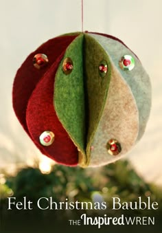 Diy Felt Christmas Tree, Christmas Ornament Ideas, Felt Christmas Tree