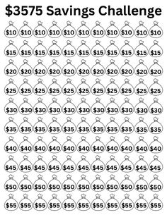 the $ 595 savings challenge is shown in black and white, with numbers on each side