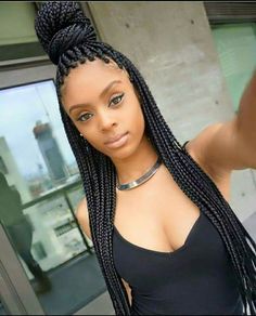 Box Braided Beautiful Style Ladies of Natural Hair Mag, Eunice naturalhairmag Individual Braids, Big Box Braids, Twisted Hair, Braided Hair