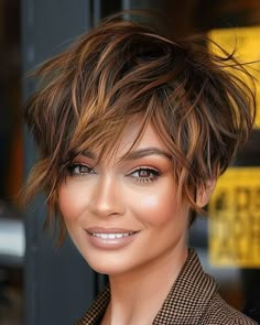 Easy Short Hair, Cool Short Hairstyles, Hair Color Auburn