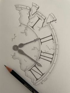 Painting Inspo Clock Drawings, Drawing Hands, Drawing Hair, Cool Pencil Drawings, Meaningful Drawings, Art Drawings Sketches Pencil, Easy Doodles Drawings