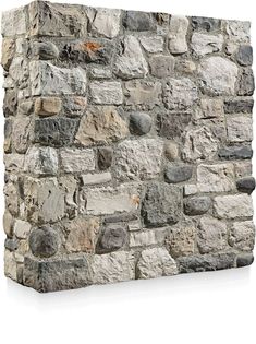 an old stone wall is shown in this image