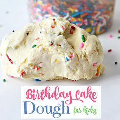 birthday cake dough for kids with sprinkles