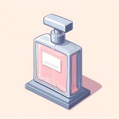 an illustration of a bottle of perfume