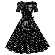 1950 Vintage Dress for Women: Women's vintage polka dot summer short puff sleeves dresses causal wedding birthday tea party a-line swing kentucky derby dresses, retro polka dots knee length slim fit high waist A-line 1950s dresses for women, classic vintage black yellow red green 1950s rockabilly dress for women, great as wedding guest party dress, evening party gown, tea party dress, formal dress, bridesmaid homecoming dress, cocktail dresses, confirmation dresses. Polka Dot Rockabilly Dress for Women: Womens 40's 50's 60's style peter pan collar cocktail tea party dress is made of high quality fabric, with great soft hand-feeling, very breathable and skin-friendly, very cool and comfortable to wear in hot summer days, let you enjoy the relaxing holidays. Retro polka dot dress classic and Polka Dot 1950s Style Party Dress, Spring Rockabilly Knee-length Dress, Kentucky Derby Dress, Rockabilly Sleeveless Polka Dot Dress, 1950 Vintage Dresses, Vintage Knee-length Polka Dot Dress, 1950s Style A-line Polka Dot Dress, Anniversary Dress, Vintage Polka Dot Dress