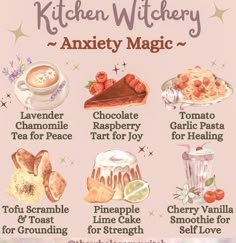 an image of the kitchen witchy magic list